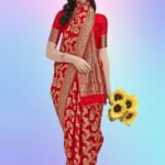 Kanjivaram Banarasi Silk Saree for Women with Blouse Piece – Soft Party Wear Wedding Saree