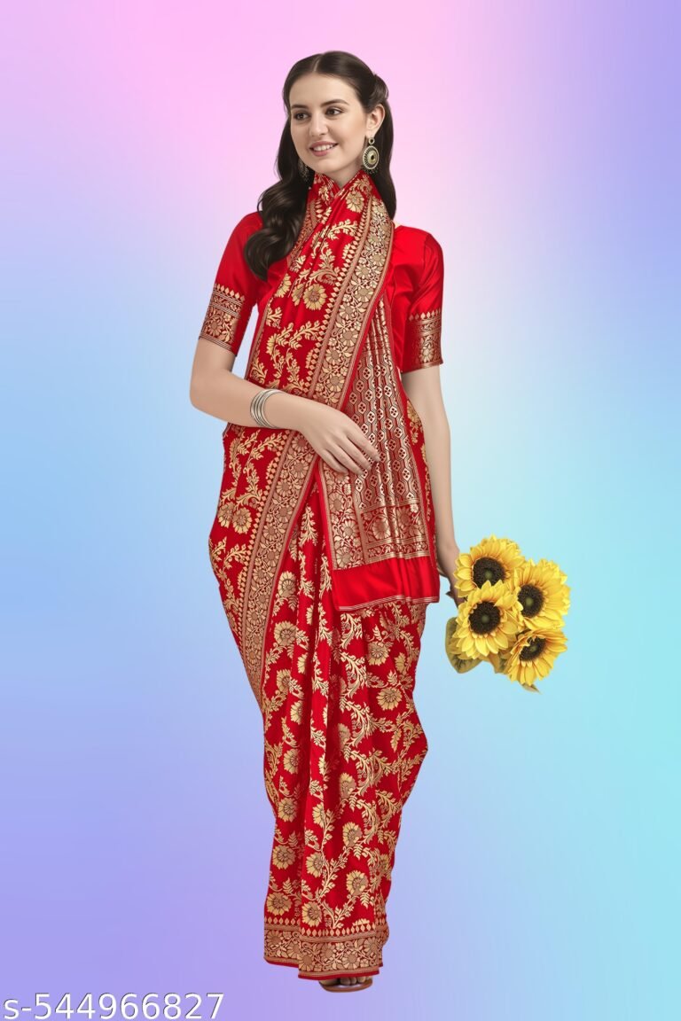 Kanjivaram Banarasi Silk Saree for Women with Blouse Piece – Soft Party Wear Wedding Saree