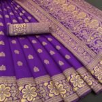 Paithani Silk Saree for Women with Blouse New Banarasi Design Blue Color Wedding & Party Wear