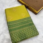 Banarasi Silk Saree for Women New Design Yellow Color Wedding Party Wear with Blouse