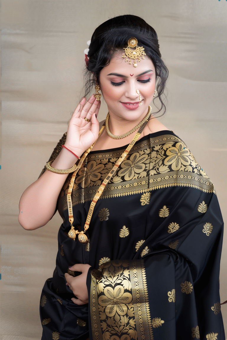 Banarasi Silk Sarees for Women with Blouse Piece for Wedding and Festival Party Kanjivaram Style