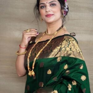 Banarasi Silk Sarees for Women with Blouse Piece for Wedding and Festival Party Kanjivaram Style